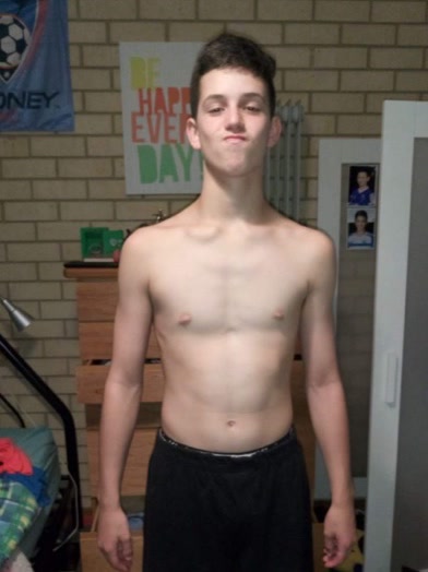 Julian as a teenager, before he started training